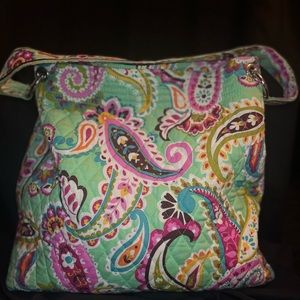 Vera Bradley *LIKE NEW* Shoulder Bag - Tutti Frutti Print; Green and Pink